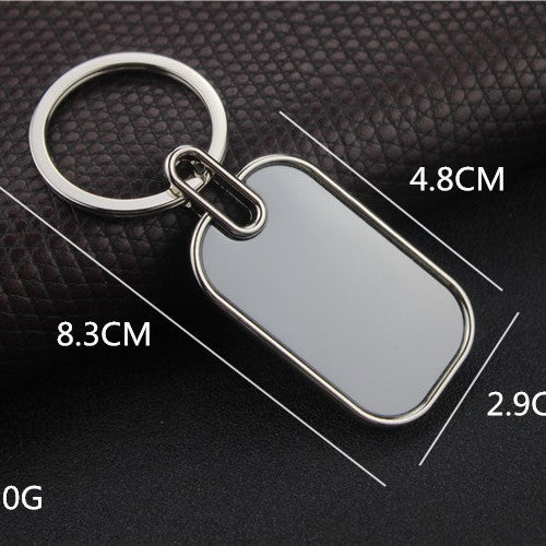 Wholesale Blank double-sided engraved laser engraved metal keychain