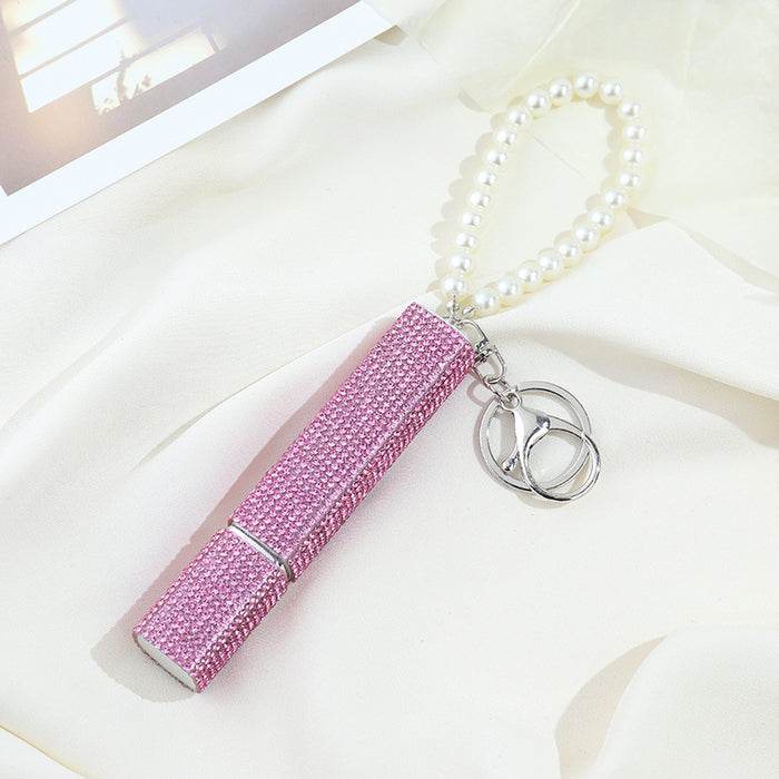 Wholesale Plastic Diamond 10ML Perfume Bottle Keychain JDC-KC-ZY028