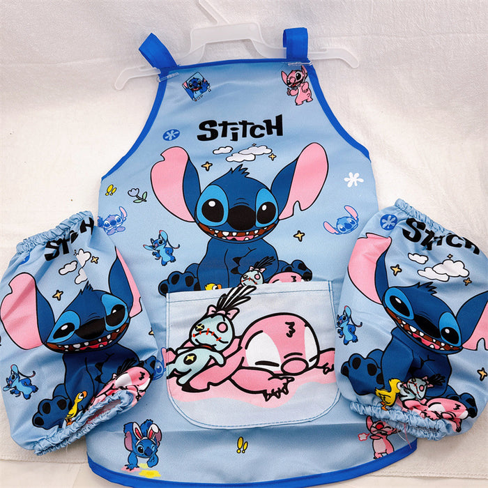Wholesale 5pcs/ set Cute cartoon children' s apron,  waterproof and stain-proof chef coat,  art class smock