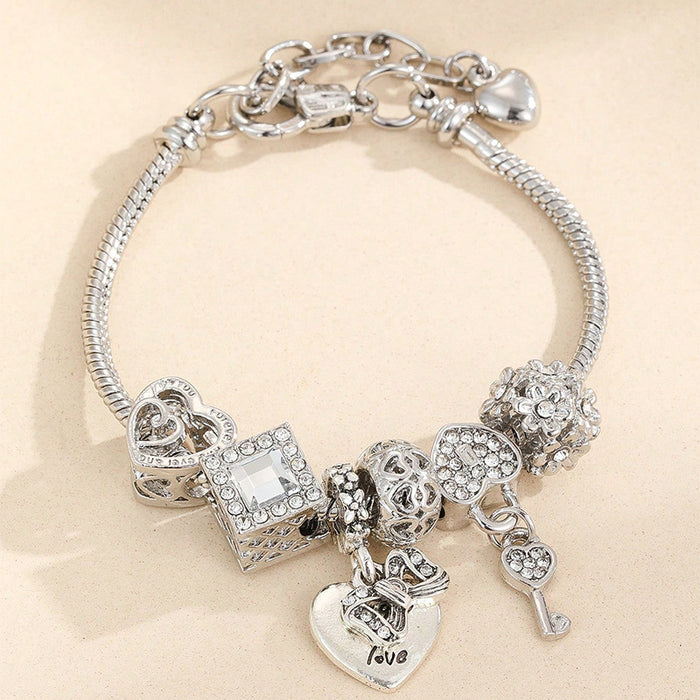 Wholesale Stainless Steel Copper Alloy Rhinestone Beaded Bracelet JDC-BT-ShenYuan001