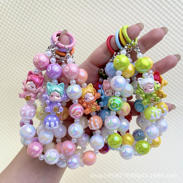 Wholesale Cartoon windmill hand-painted beads mobile phone chain bag decoration pendant accessories mobile phone chain