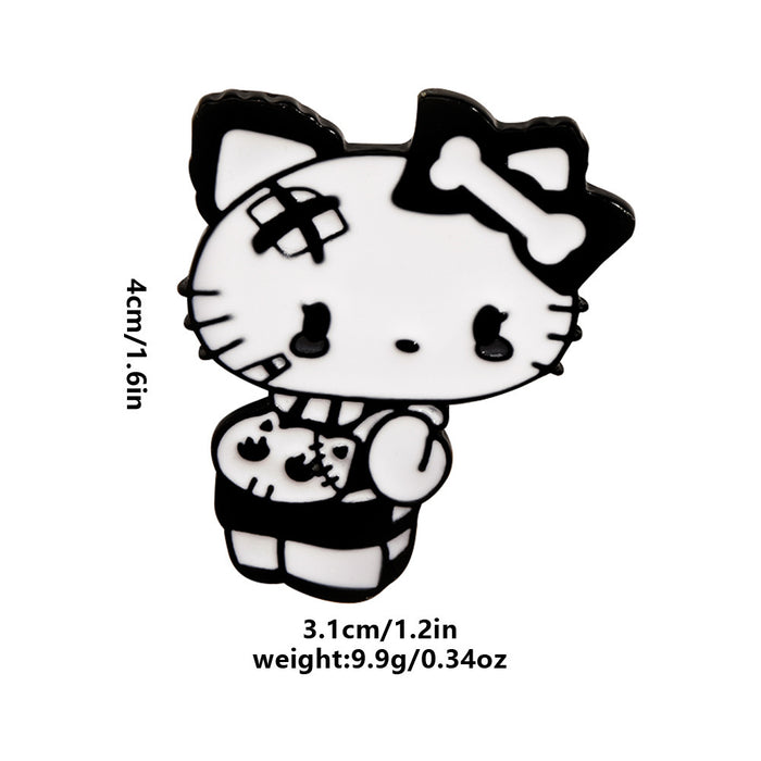 Wholesale Trendy Cartoon Brooch Electroplated Alloy Metal Pin Cute Style Fashion Accessory