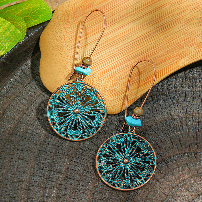 Wholesale Vintage Ethnic Geometric Earrings Fashion Jewelry Accessory MOQ≥2