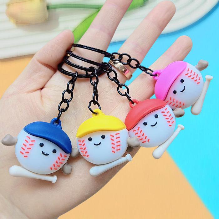 Wholesale Creative Baseball Keychain Cute Bag Pendant
