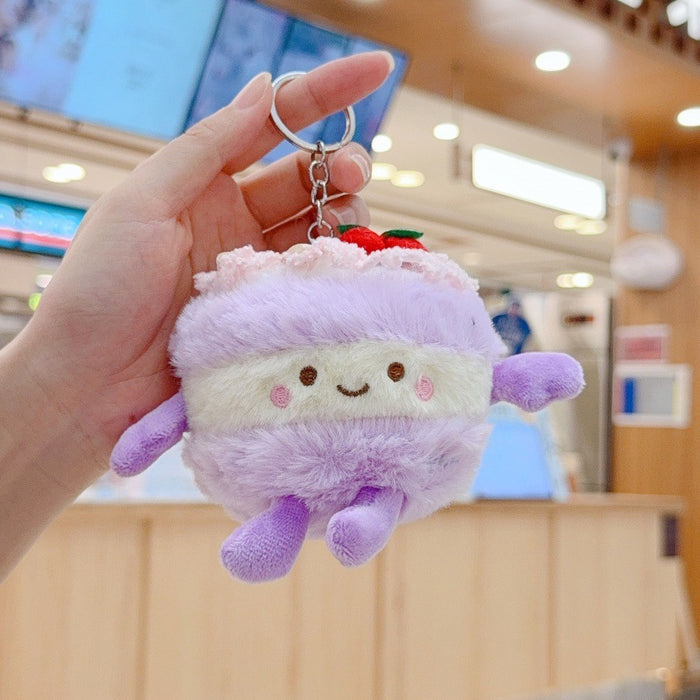 Wholesale Small cake doll pendant keychain plush toy bag