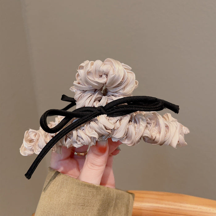 Wholesale Satin silk shiny silk temperament new style ribbon bow back of the head plate hair clip