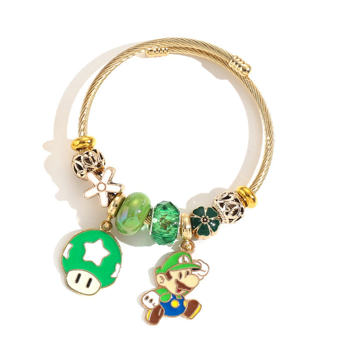 Wholesale Cartoon Mushroom Alloy Bracelet JDC-BT-xiaobo012