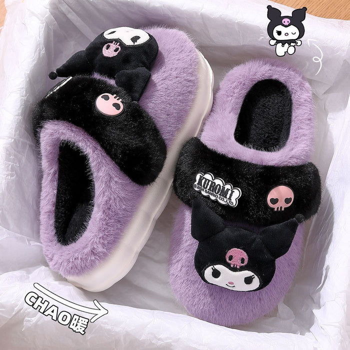 Wholesale Winter indoor non-slip warm and cute plush slippers