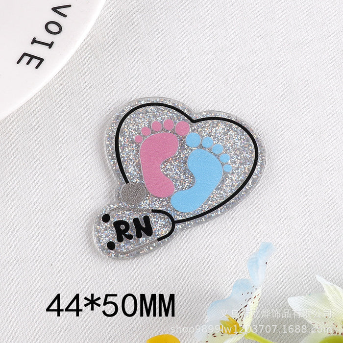 Wholesale Cartoon Pill Clothes Bottle Acrylic Pin DIY Patch Accessories JDC-FK-OuYie007