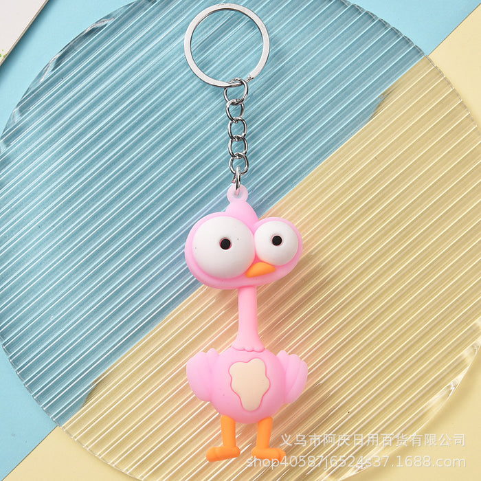 Wholesale 10PCS Cartoon Big Eye Animal Doll Keychain JDC-KC-AQing006