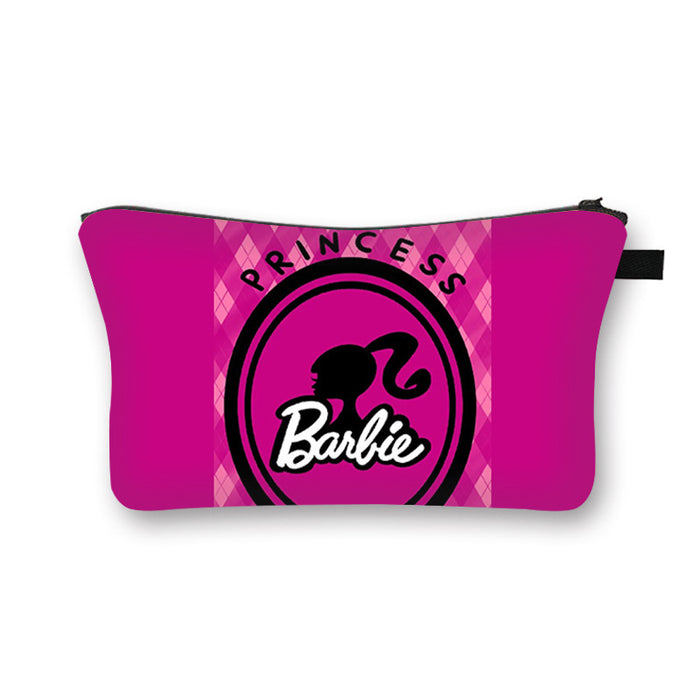 Wholesale Pink Princess Cosmetic Bag Kids Cosmetic Bag Portable Polyester Storage Bag JDC-CB-YiLan001