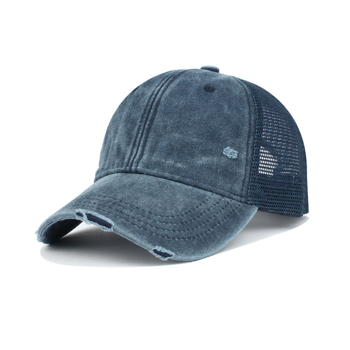 Wholesale Cotton Washed Baseball Cap Soft Top Mesh Cap JDC-FH-RongZ007