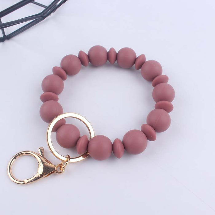 Wholesale silicone beads spacer beads bracelet beaded wrist keychain pendant