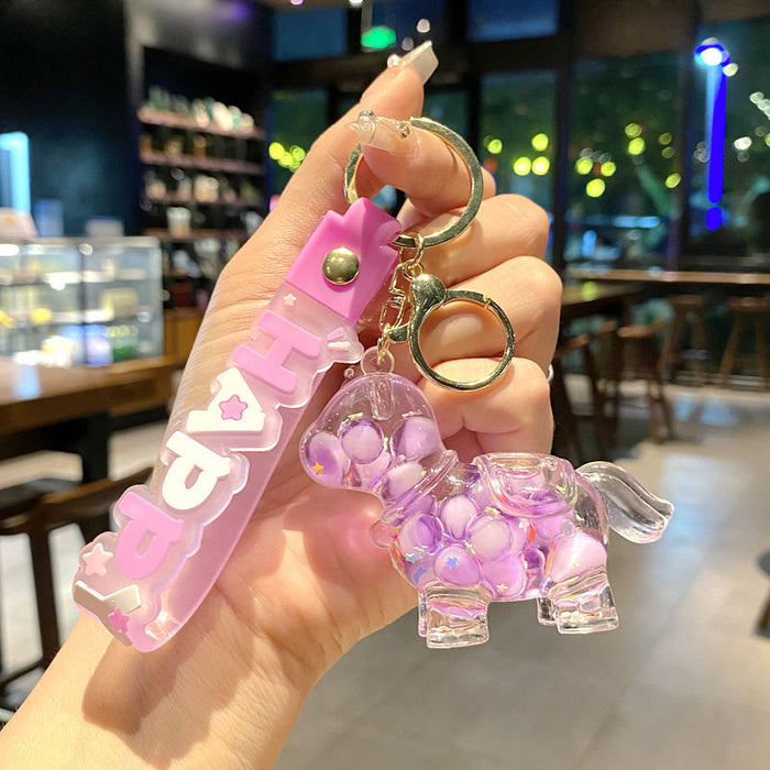 Wholesale Trendy Quicksand Large Shell Keychain Car Key Accessory MOQ≥2