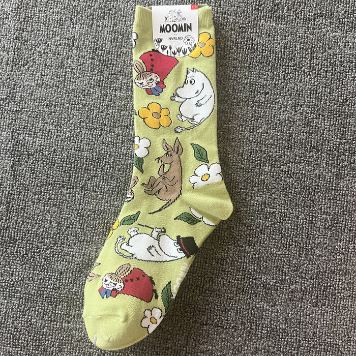 Wholesale Cotton Women's Socks Cartoon Anime Mid-length JDC-SK-Bingao003