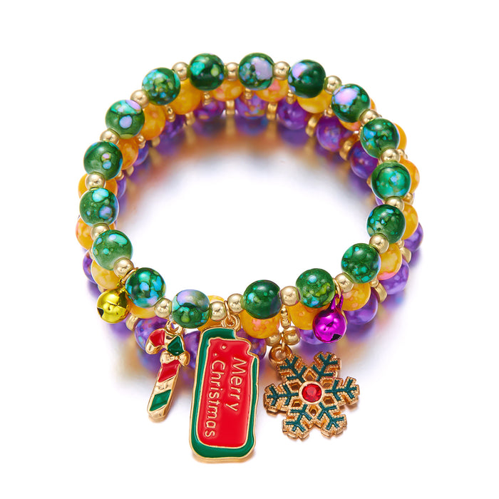 Wholesale Christmas Color Beaded Bracelet suit Christmas Tree  Christmas Gift Box All-match Design Bracelet