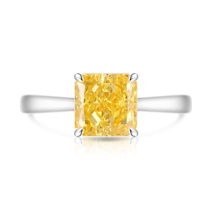 Wholesale Geometric High Carbon Diamond Ring Real Gold Plated Fashion Jewelry Accessory for Women Boutique Resale