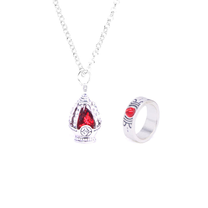 Wholesale Cartoon Gemstone Necklace Ring Set JDC-NE-YouM012