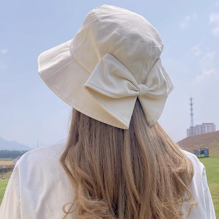 Wholesale Versatile fisherman hat with split back, UV resistant, sun shading bow, fashionable and casual sun shading hat