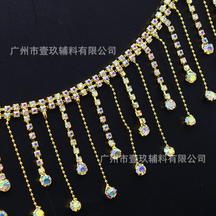 Wholesale DIY Crystal Tassel Rhinestone Chain Clothing Accessories