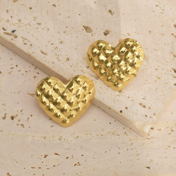 Wholesale Gold Heart Series Earrings Jewelry