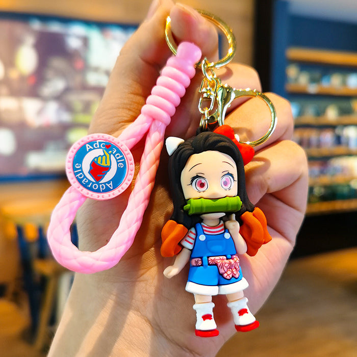 Wholesale Cartoon Doll Rubber Keychain JDC-KC-Tingm022