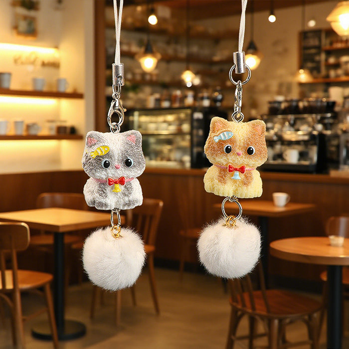 Wholesale Beaded Keychain with Pom-Pom Pendant