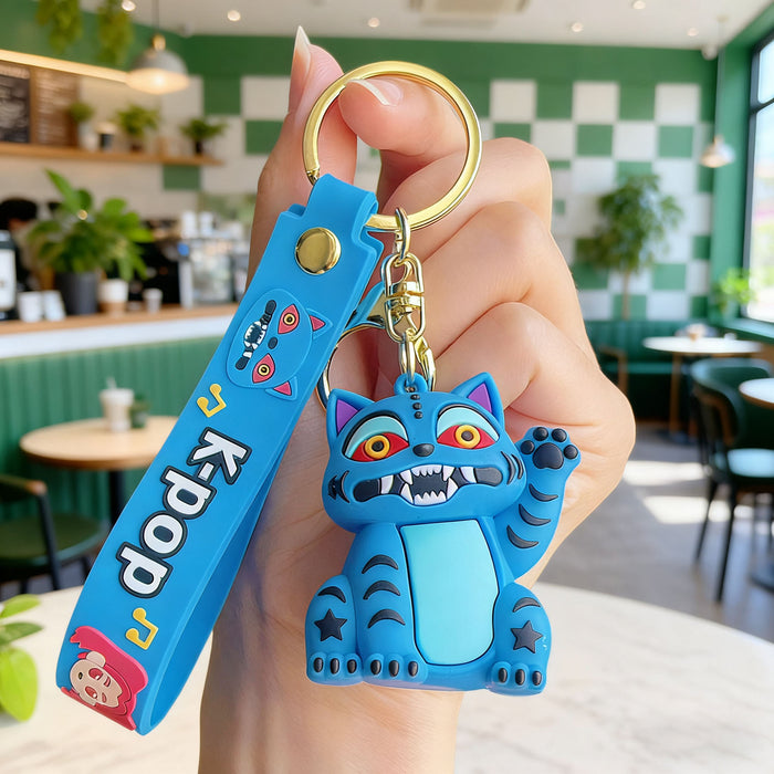 Wholesale Flexible Rubber Anime Witch Girl Keychain Cute Bag Pendant Fashion Accessory Gift