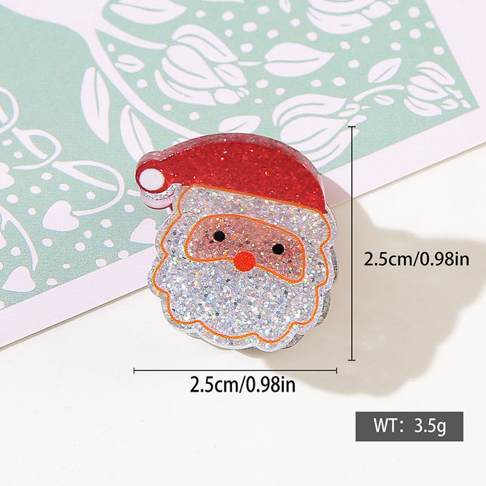 Wholesale Christmas PVC Hair Claw Clips Santa  Shark Cartoon Party Accessory Gift