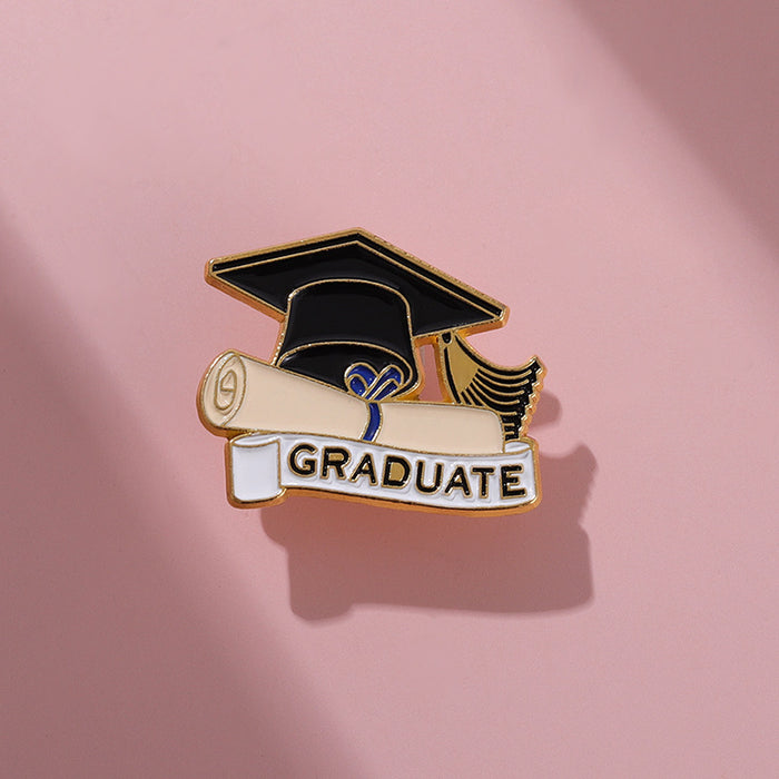 Wholesale Creative Graduation Season Bachelor Hat Metal Badge JDC-BC-BL022