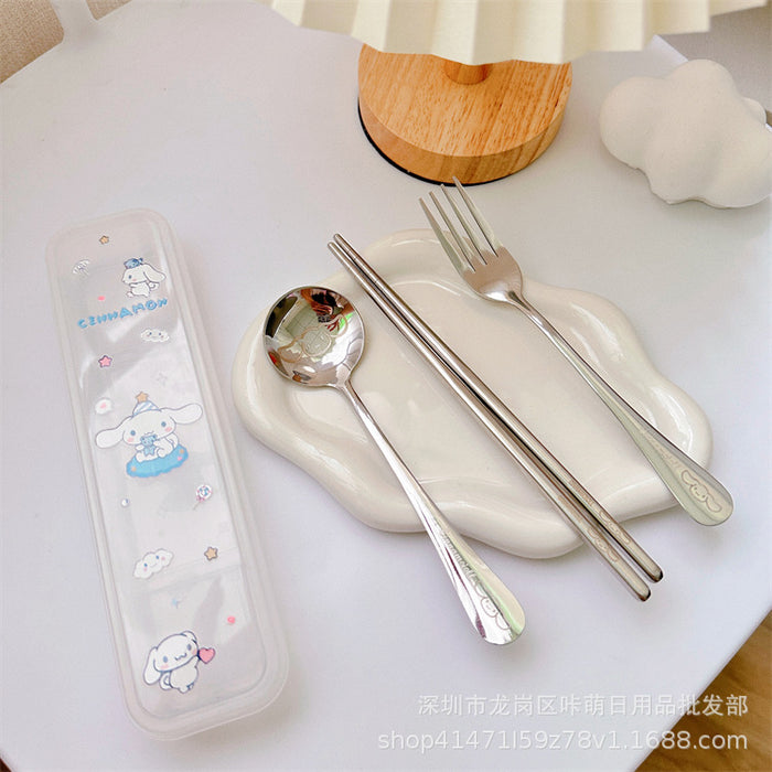 Wholesale Cartoon Stainless Steel Cutlery 3-piece Set JDC-SN-Kameng002