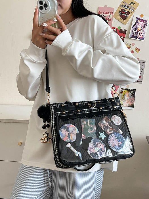 Wholesale Checkered crossbody bag,  cute shoulder bag,  large capacity tote bag