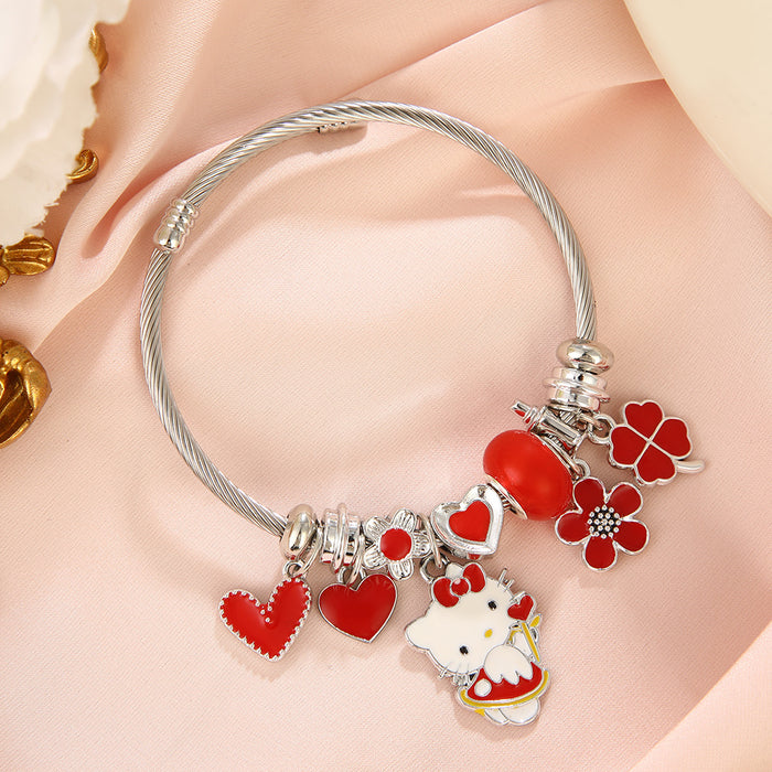 Wholesale Students'  Cartoon Stainless Steel Bracelet