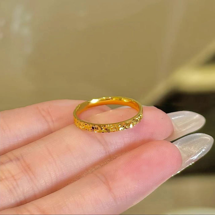 Wholesale Ring plated with real gold, narrow version, paired ring, plain ring, women's ring