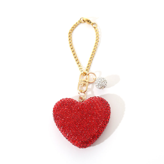 Wholesale Creative love key chain pendant accessories fashion rhinestone