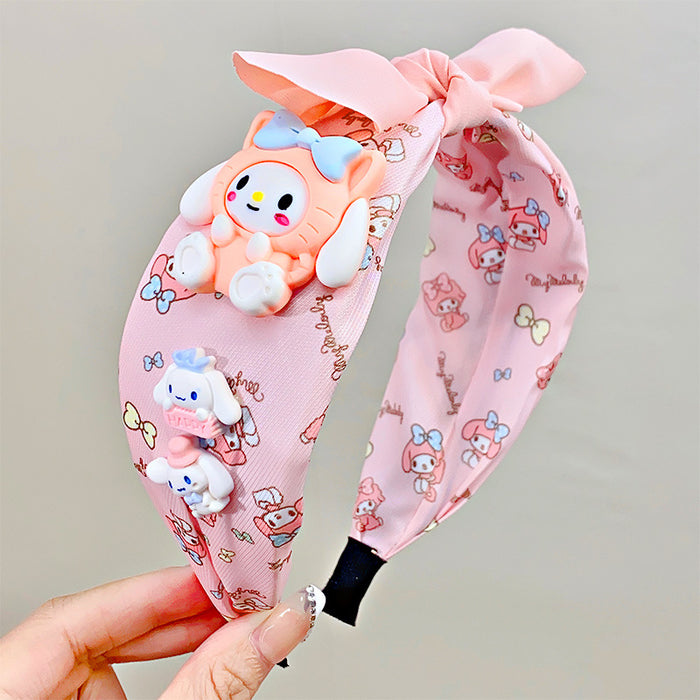 Wholesale Cute Cartoon Bow Wide Brim Fabric Headband JDC-HD-HengX002