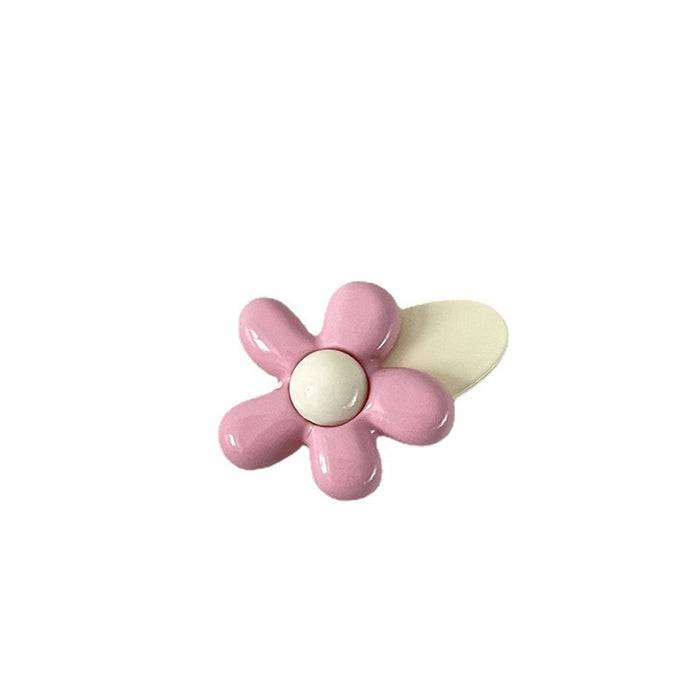 Wholesale pink niche flower hair clip bangs forehead clip hair accessories hair accessories