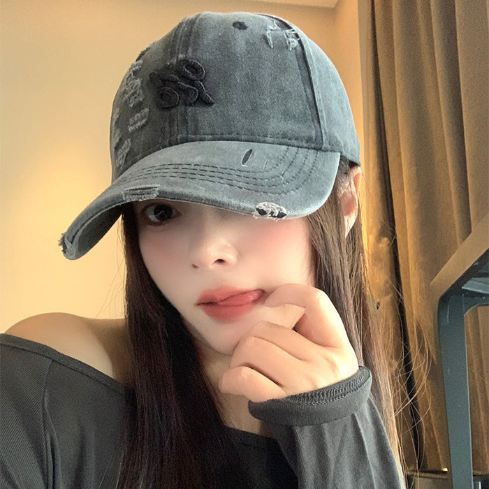 Wholesale Baseball Cap Women's  New Washed Old All-match Cap Hat Fashionable Cotton