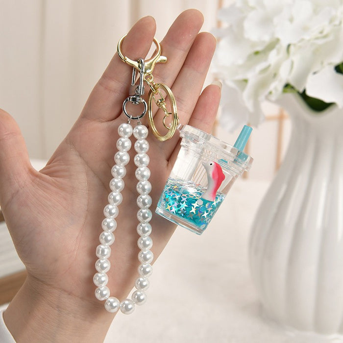 Wholesale Oil-Filled Bottle Aquarium Marine Animal Keychain