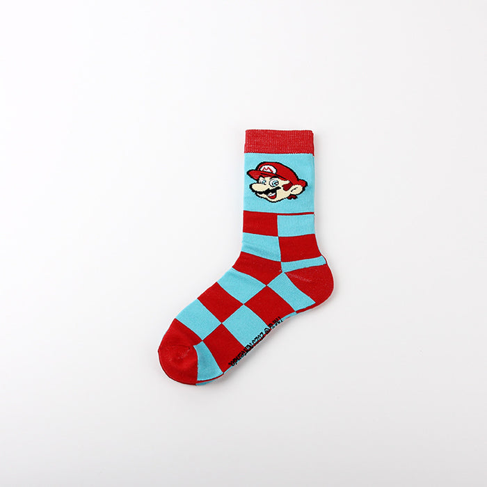 Wholesale Leisure sports jacquard youth women's cotton couple mid tube socks men's trendy socks