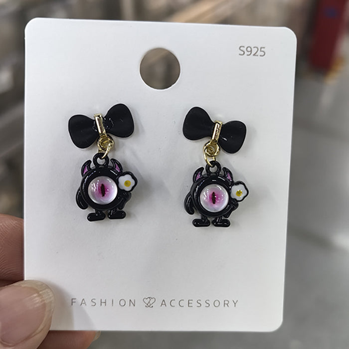 Wholesale elegant bow earrings light luxury niche design versatile creative earrings jewelry