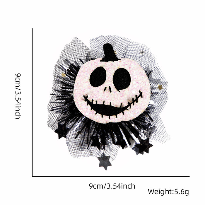 Wholesale Halloween Cross-border New  Hairpin Headwear Children' s Party Decoration  Pumpkin Veil Jewelry Dress Up Decorations
