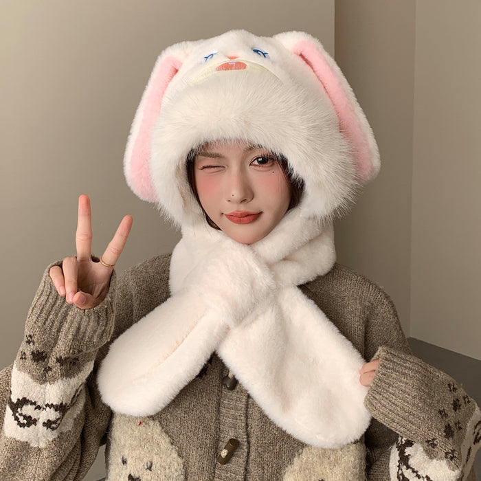 Wholesale Cartoon bunny and fox winter windproof hat