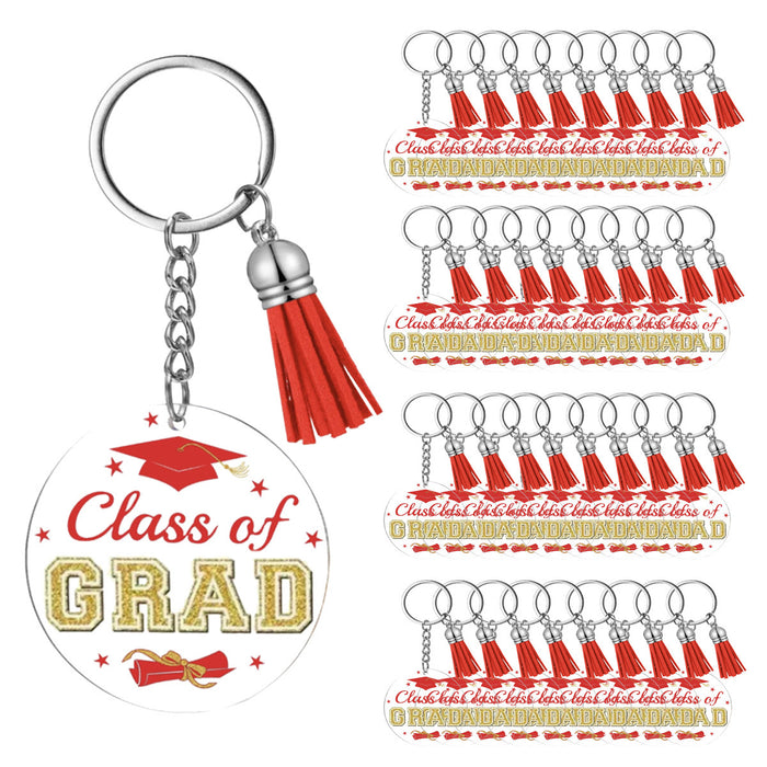 Wholesale 30PCS Acrylic Graduation Theme Keychain JDC-KC-HuiWen010