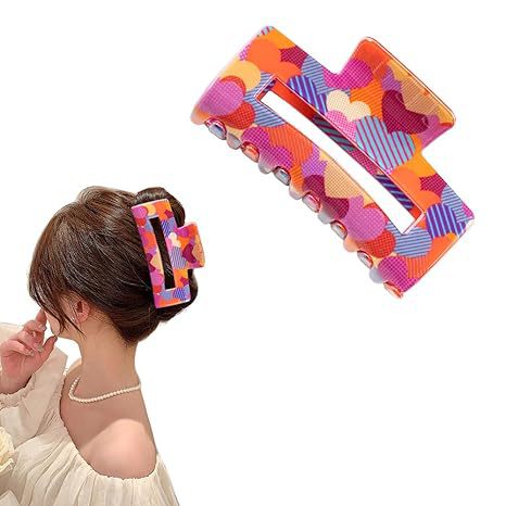 Wholesale Love Heart Acrylic Hair Clip – Sweet Ponytail Gripper MOQ≥2