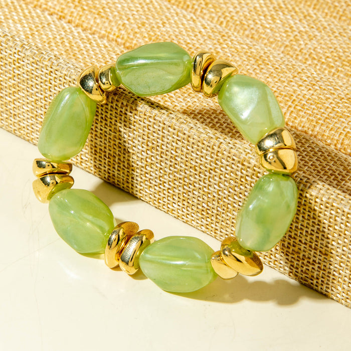 Wholesale Acrylic Beaded Bracelet Retro Ethnic Pattern Women' s Jewelry Gift MOQ≥2