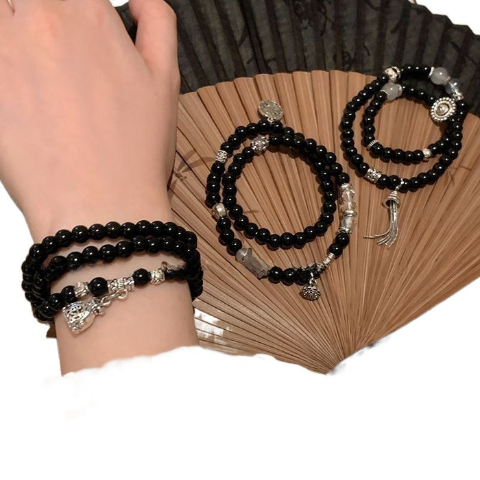 Wholesale Beaded double-layer bracelet, retro new style bracelet, personalized and versatile bracelet accessory