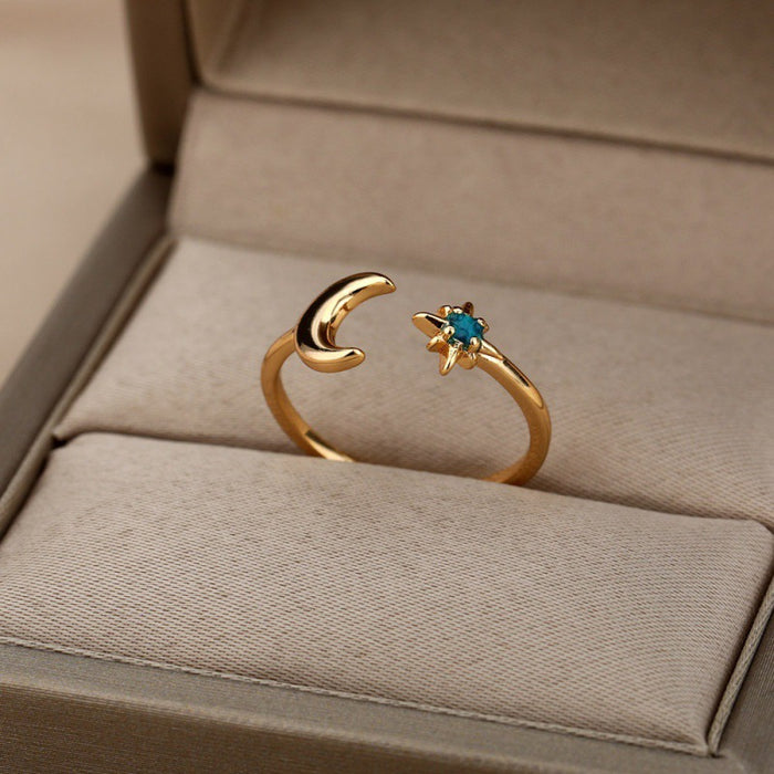 Wholesale Minimally luxurious ring, open ring, star ring