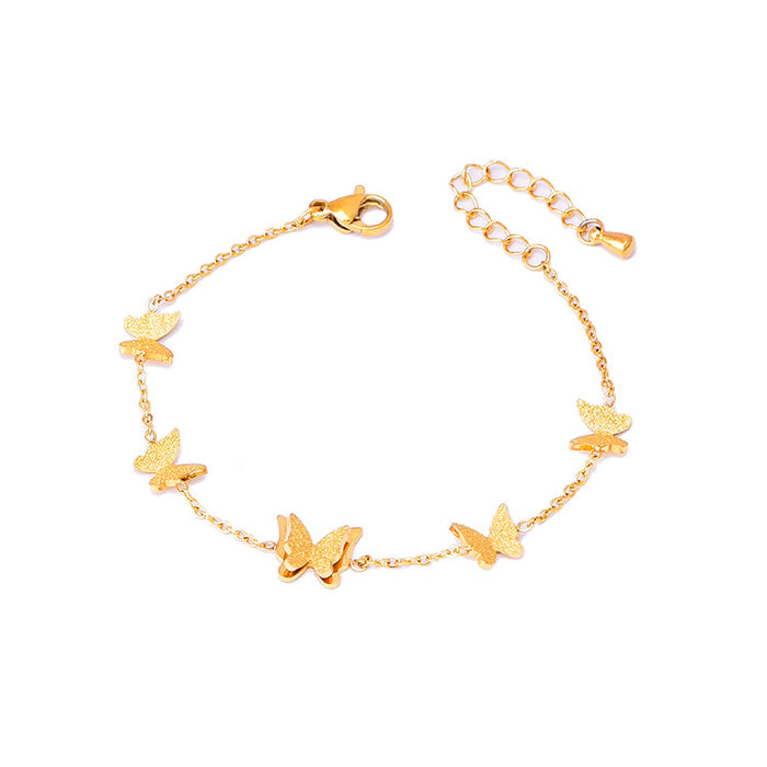 Wholesale Love Butterfly Roman Circle Star Stainless Steel Bracelet JDC-BT-JinL009