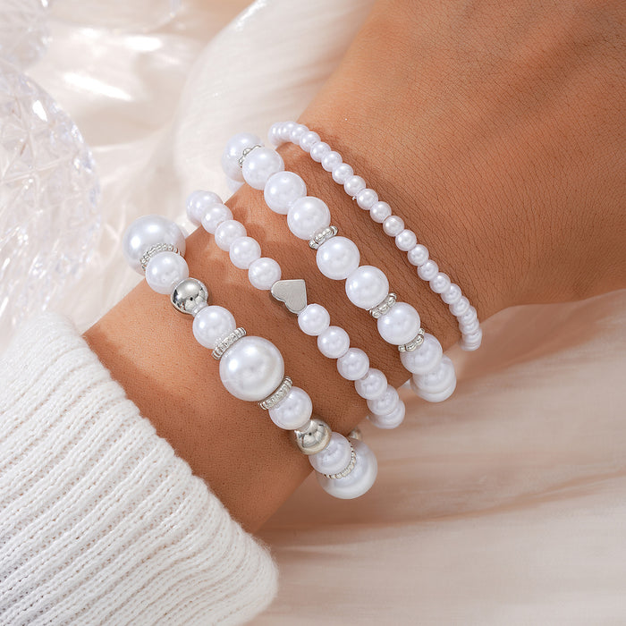 Wholesale CCB round pearl bow bracelet